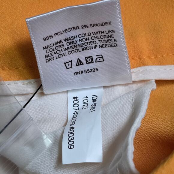 Express Stylist Super High Waisted Pleated Ankle Pant Women’s 6R Orange NWT - Picture 8 of 8